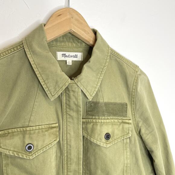 Madewell Army Swing Jacket Womens Small Green Zip Up Military - Picture 2 of 7